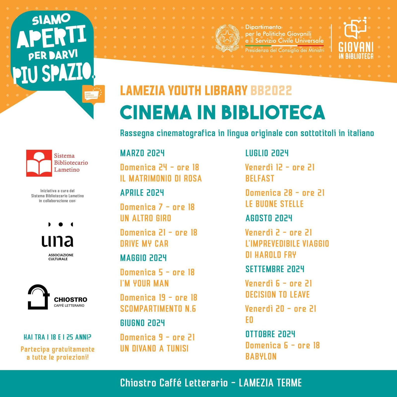 Lamezia Youth Library: Cinema in Biblioteca